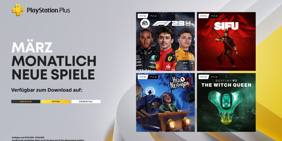 PlayStation Plus – Die monatlichen Titel im März für PS4 und PS5