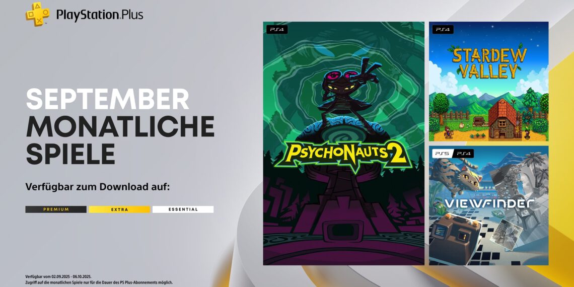 PlayStation Plus – Die monatlichen Titel im September für PS4 und PS5