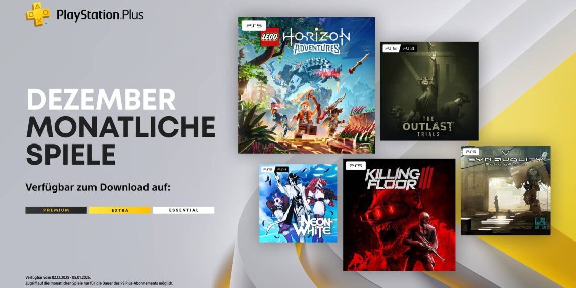 PlayStation Plus – Die monatlichen Titel im Dezember für PS4 und PS5