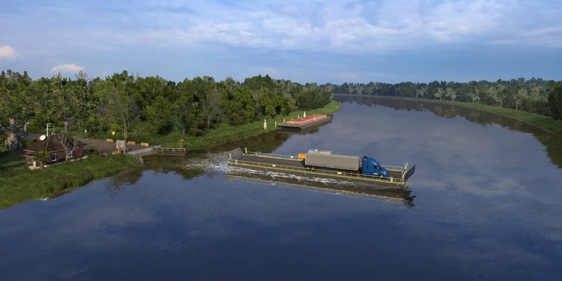American Truck Simulator – Fähren und Klappbrücken im Louisiana-DLC vorgestellt