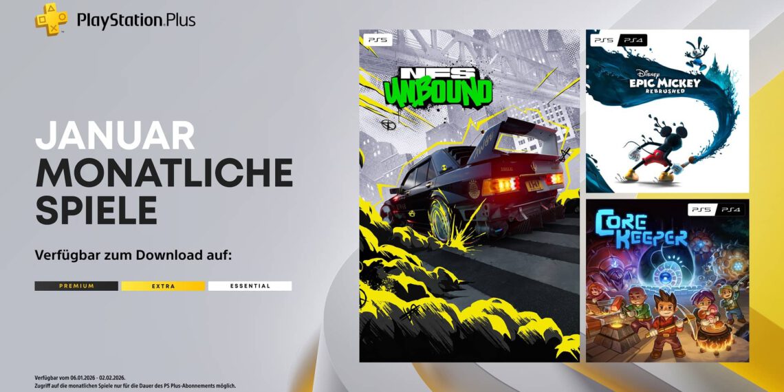 PlayStation Plus – Die monatlichen Titel im Januar 2026 für PS4 und PS5