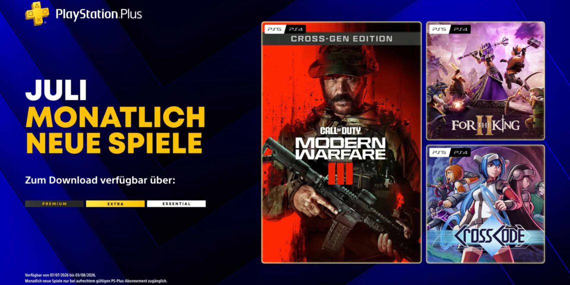 PlayStation Plus – Die monatlichen Titel im Juli 2026 für PS4 und PS5
