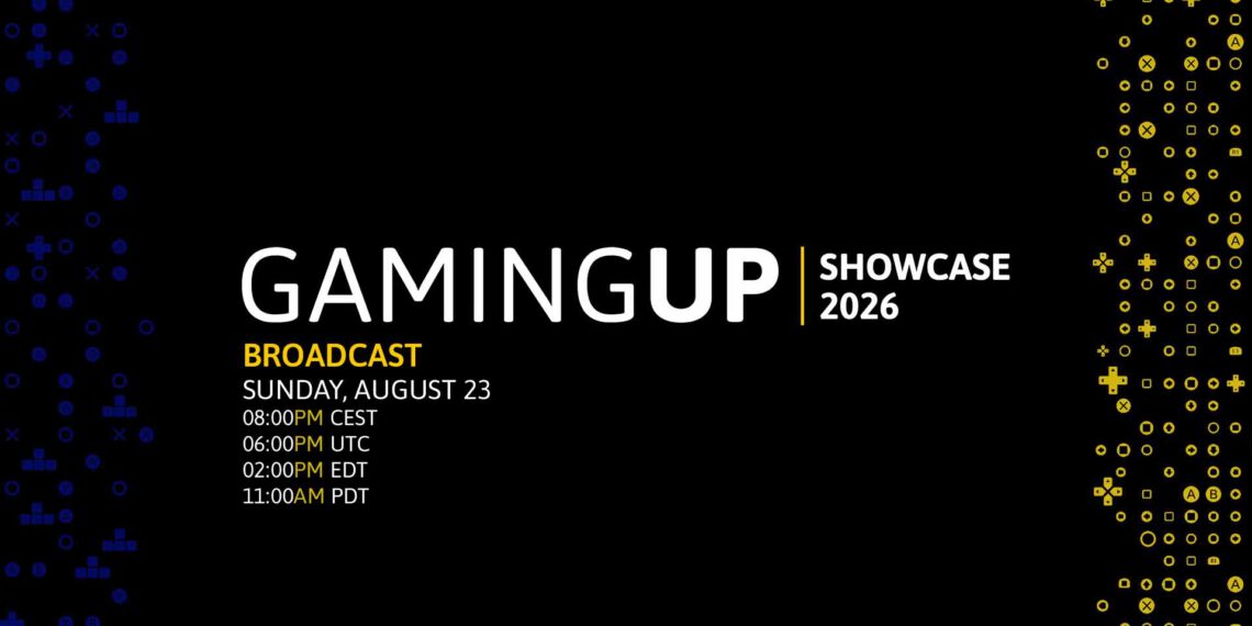 GamingUp Showcase 2026 – Über 35 Spiele, World Premieres und Überraschungen am 23. August